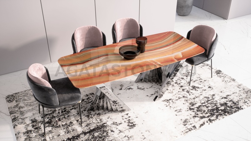 Стол под оникс "Веер 2" на заказ