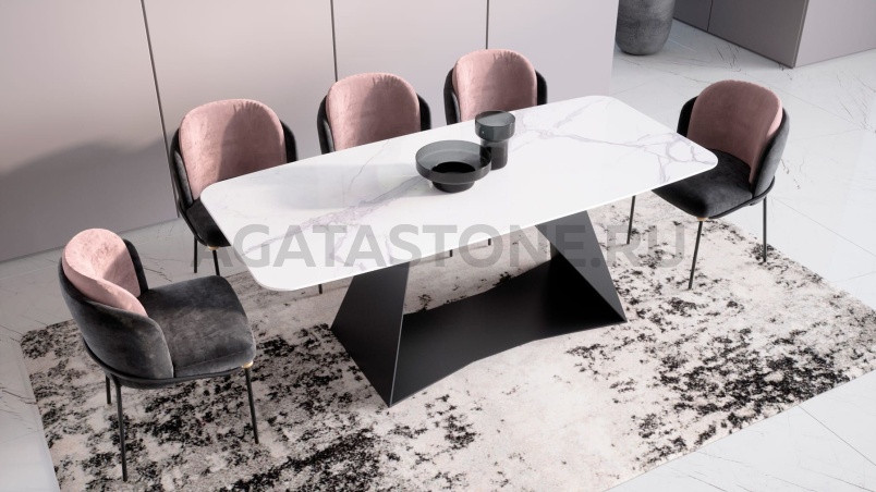 Стол из мрамора "Зета" на заказ