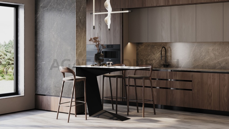 Барная стойка из натурального камня "Сигма" на заказ