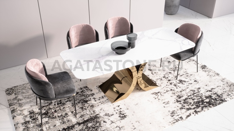 Стол из искусственного камня "Butterfly" на заказ