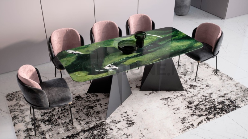 Стол из мрамора "Лямбда" на заказ