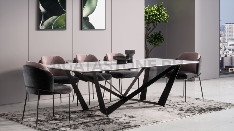 Стол из мрамора "Астра" на заказ