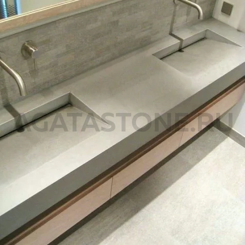 Парящая двойная раковина из акрила под гранит на заказ