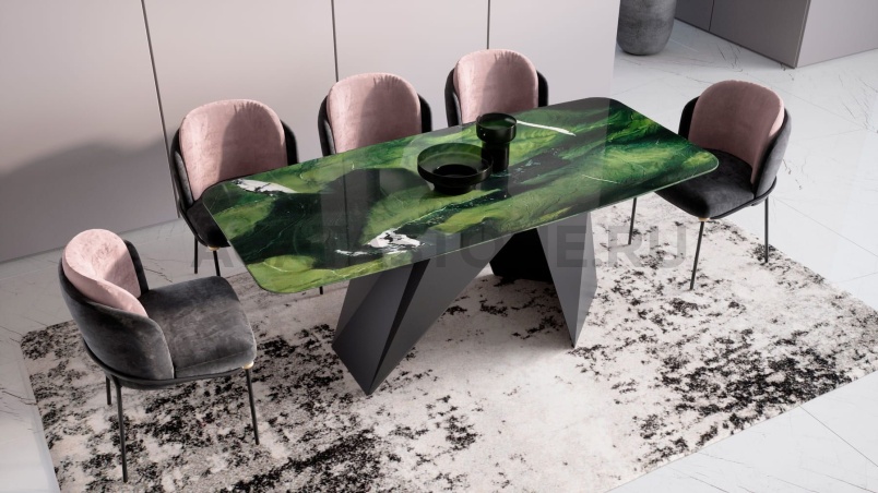 Стол из мрамора "Мозаика" на заказ