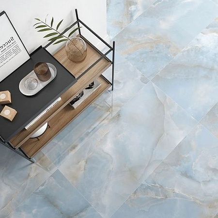 Облицовка пола натуральным камнем - пример выполнения