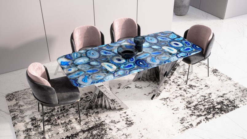 Стол из агата "Веер 2" на заказ