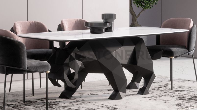 Стол из искусственного камня "Тайга" на заказ