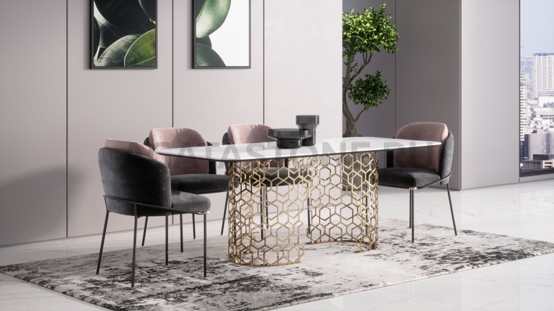 Стол из мрамора "Manfred Hohey long" на заказ