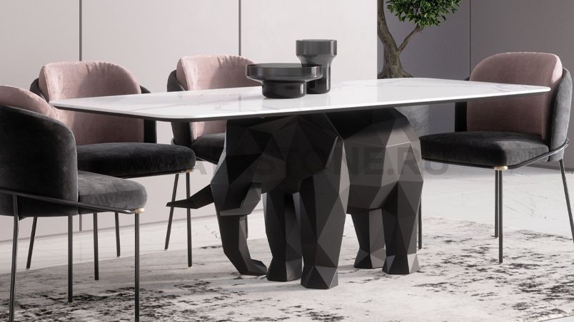 Стол из мрамора "Сафари" на заказ