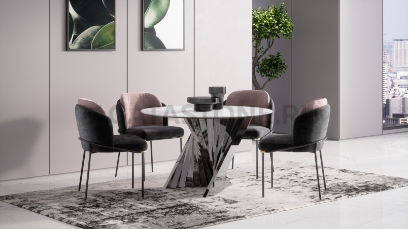 Стол из оникса "Веер" на заказ