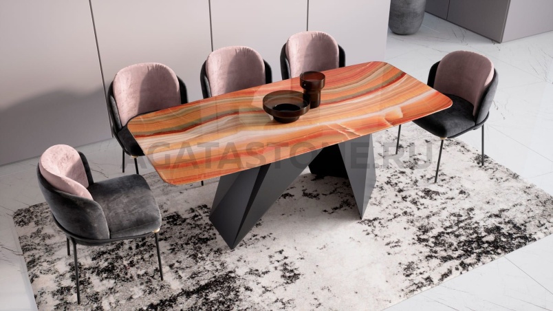 Стол из оникса "Мозаика" на заказ