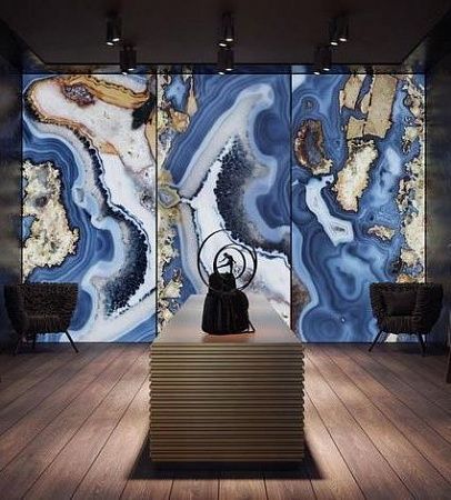 Облицовка стен натуральным камнем - пример выполнения