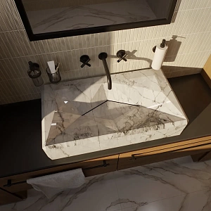 Раковина из керамогранита серии Diamond