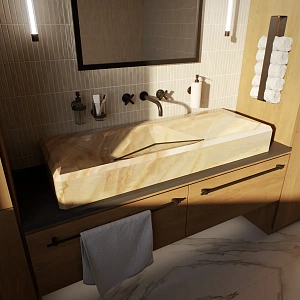 Раковина из керамогранита серии Diamond