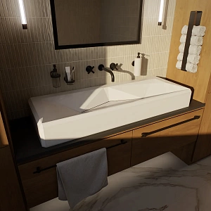 Раковина из керамогранита серии Diamond